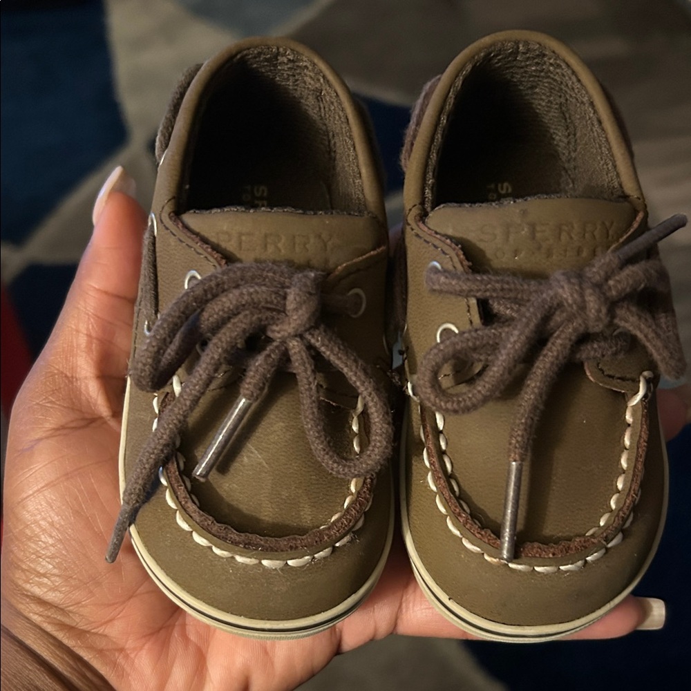 Sperry Kids Dark Brown Moccasins